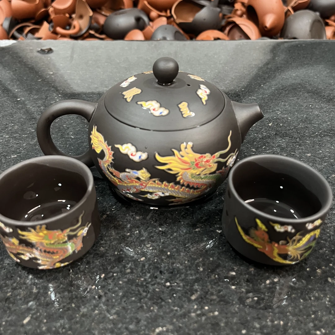 变色龙凤壶家用泡茶壶一壶两杯  260ml aa