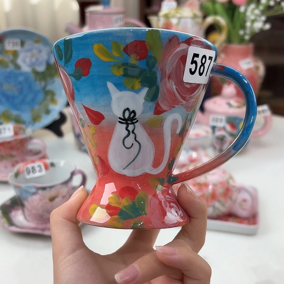 景德镇手绘高温釉下彩陶瓷茶具