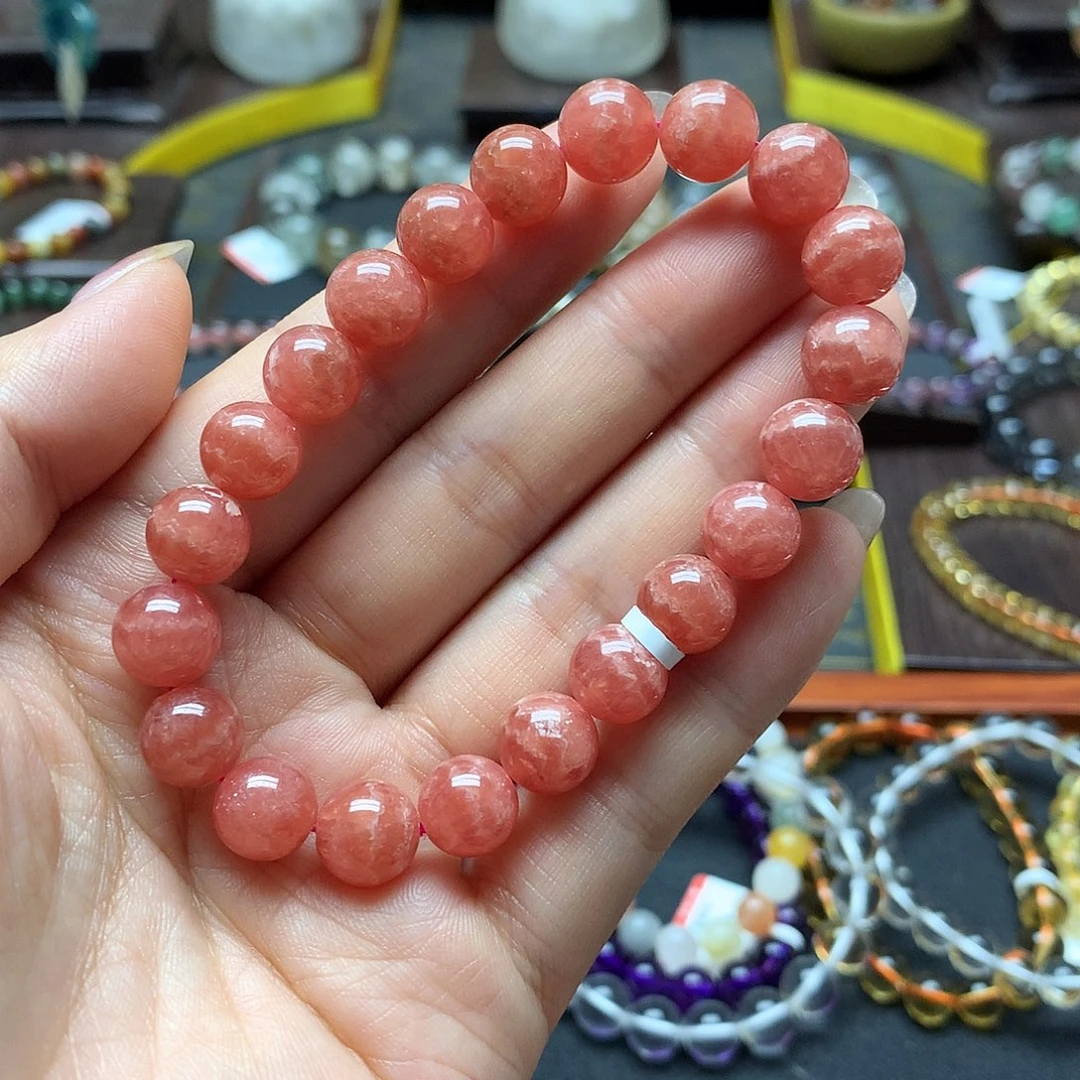 菱锰矿（红纹石）未镶嵌手链手链