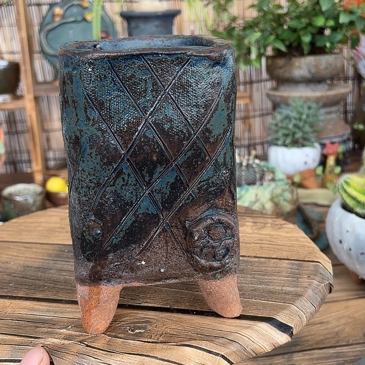 手工粗陶高温花盆