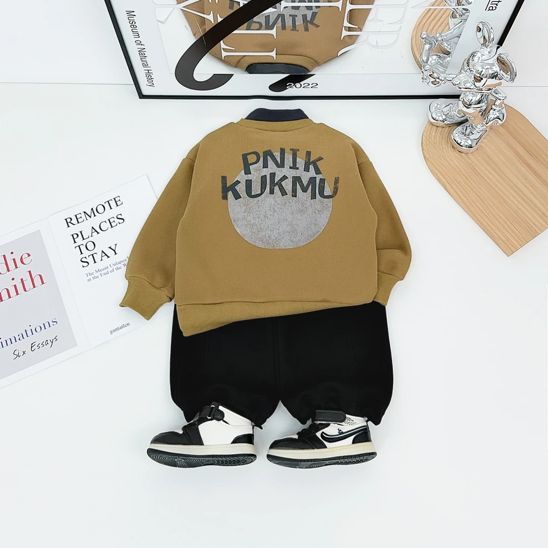 儿童冬卫衣加绒款长袖2025新款秋冬装男童 HZ251050 悠悠童话童装