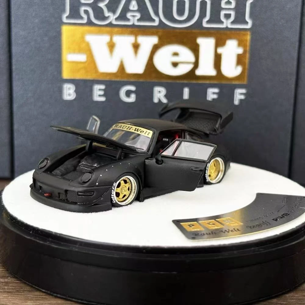 PGM 1/64 保时捷RWB993 哑光黑豪华版合金车模