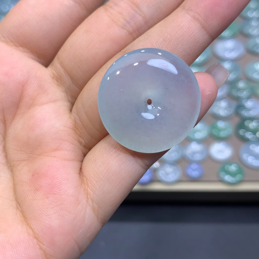 翡翠未镶嵌颈饰平安扣26*5.8