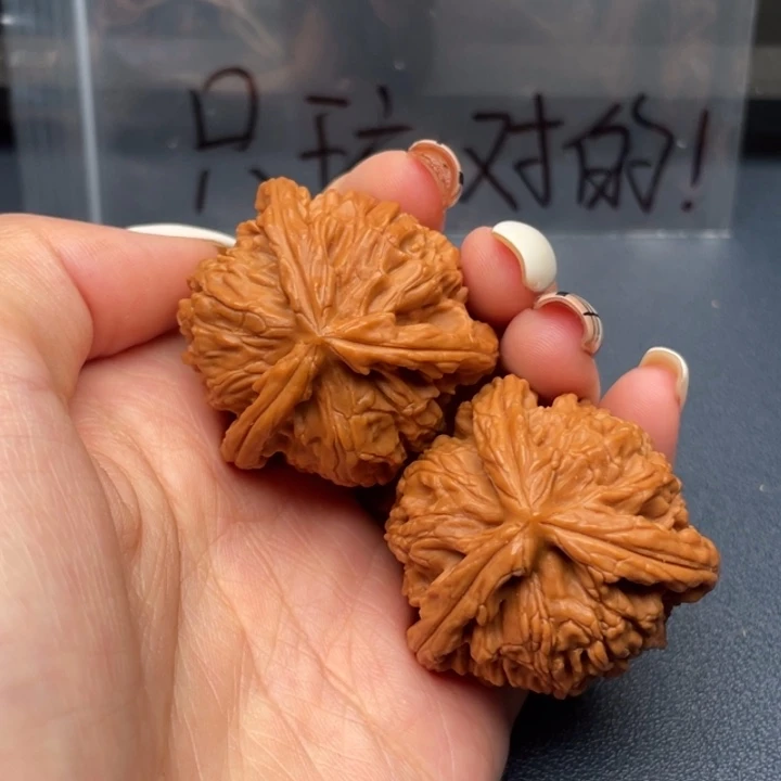 花***羽文玩核桃吊坠白狮子