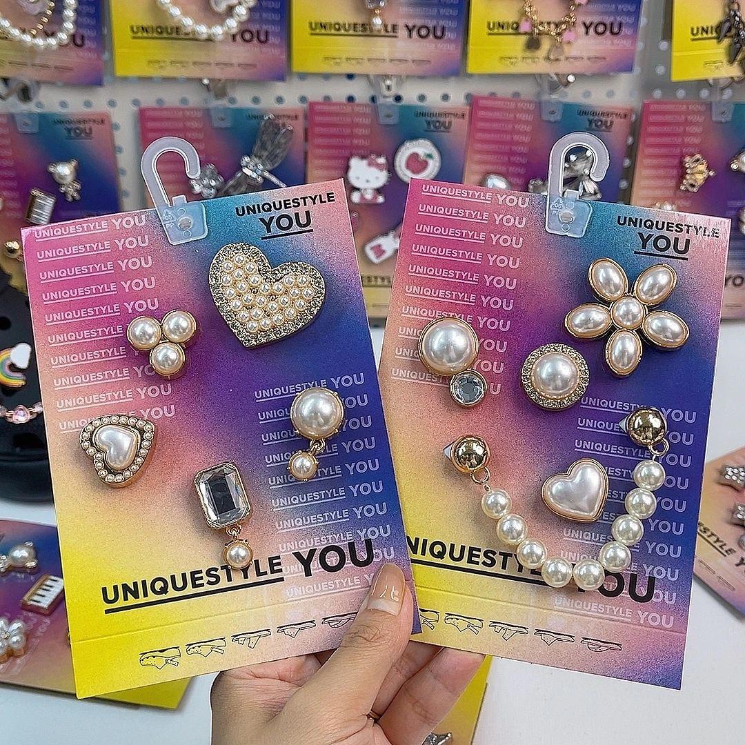 专柜同款洞洞鞋鞋花配饰适配卡骆驰金属镶钻闪耀水晶夏男女洞洞鞋