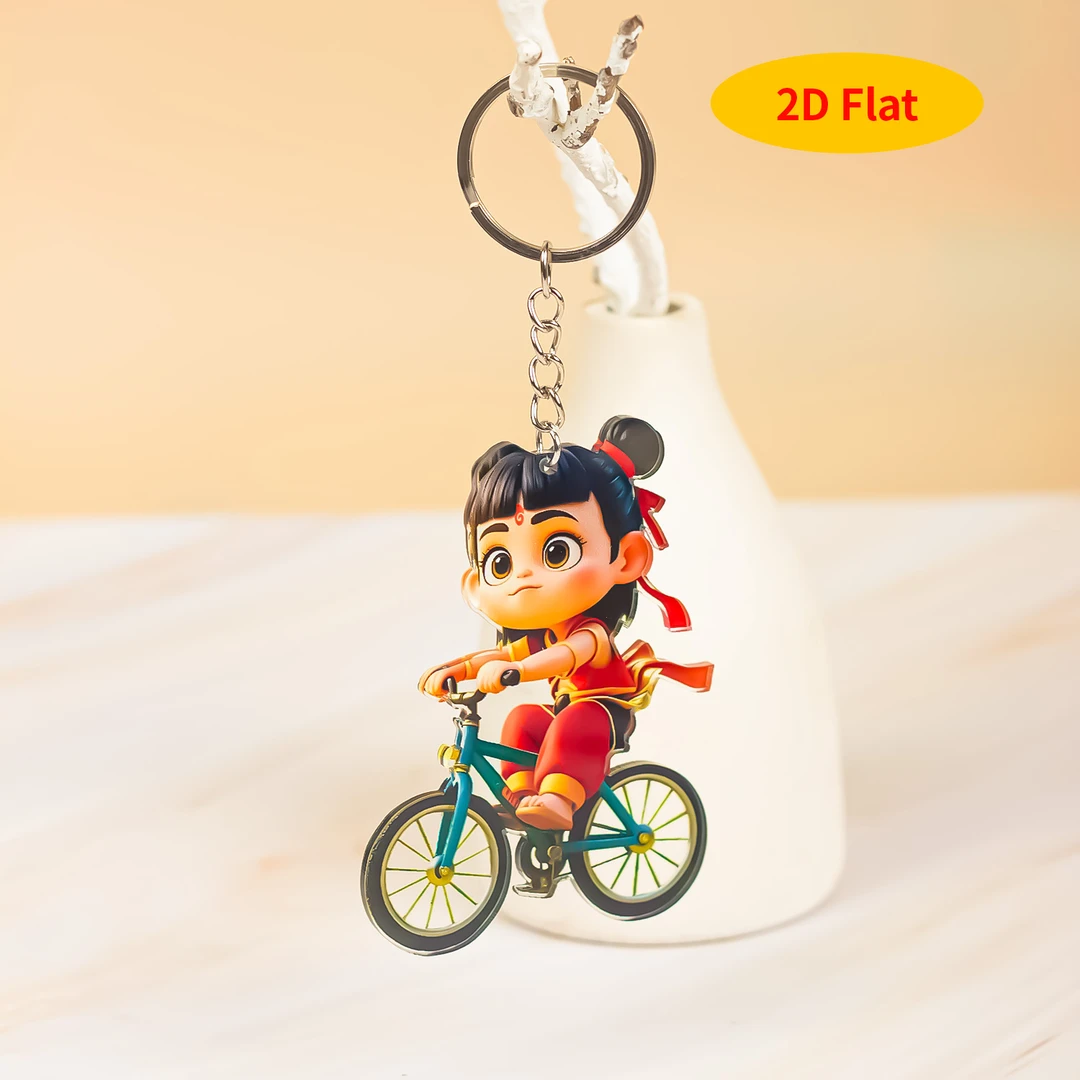 卡通动漫亚克力哪吒挂件书包钥匙扣挂饰客厅装饰学生书包挂件男童