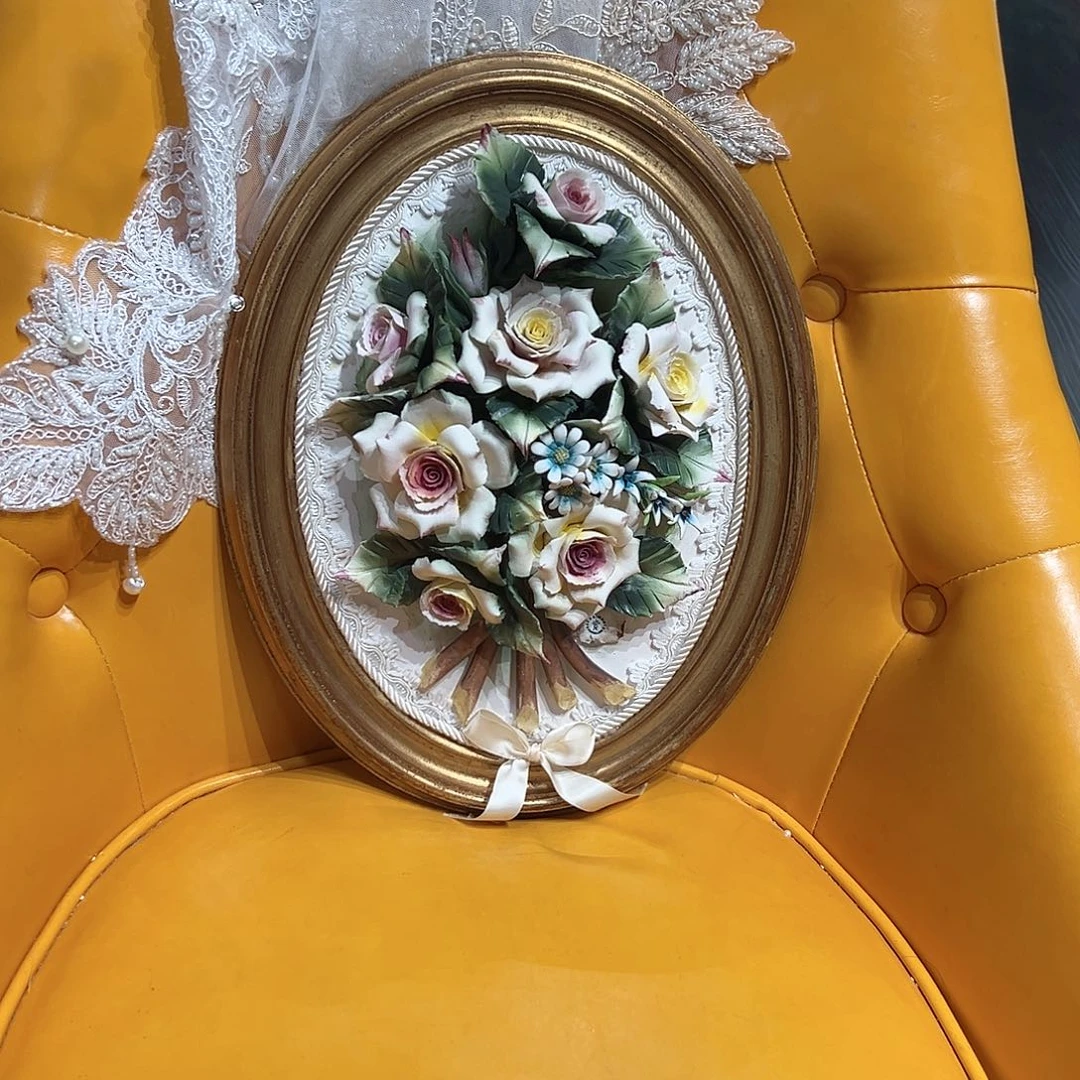 陶瓷意大利陶瓷花挂画摆盘