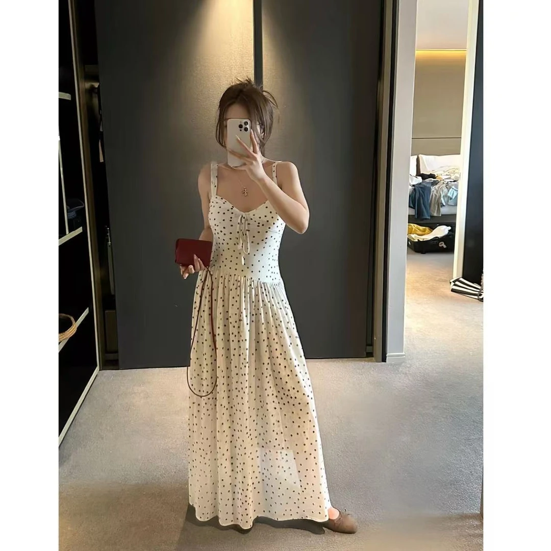 【菜菜家】2025年夏季新款百搭显瘦吊带连衣裙XQ2365