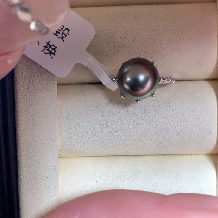 18K金镶嵌戒指海水珍珠