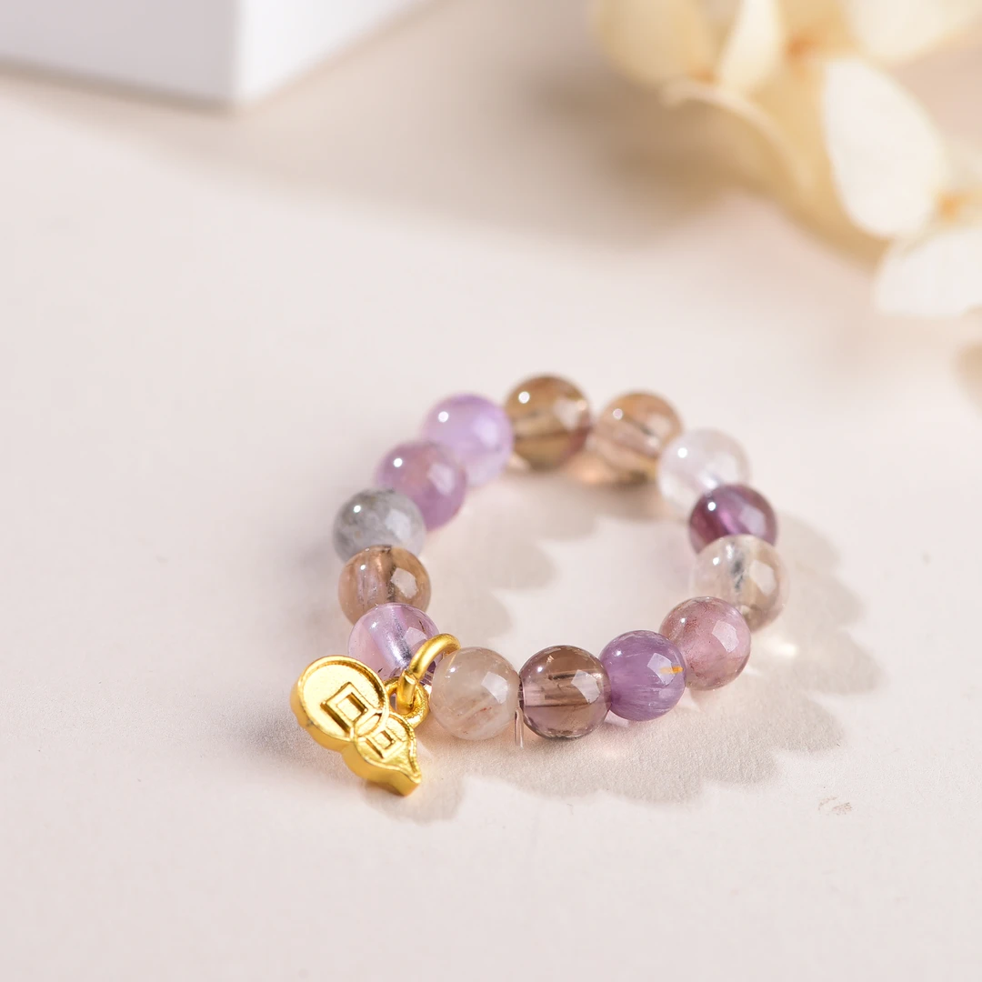 天然水晶戒指 极光23戒指 多样性发其一