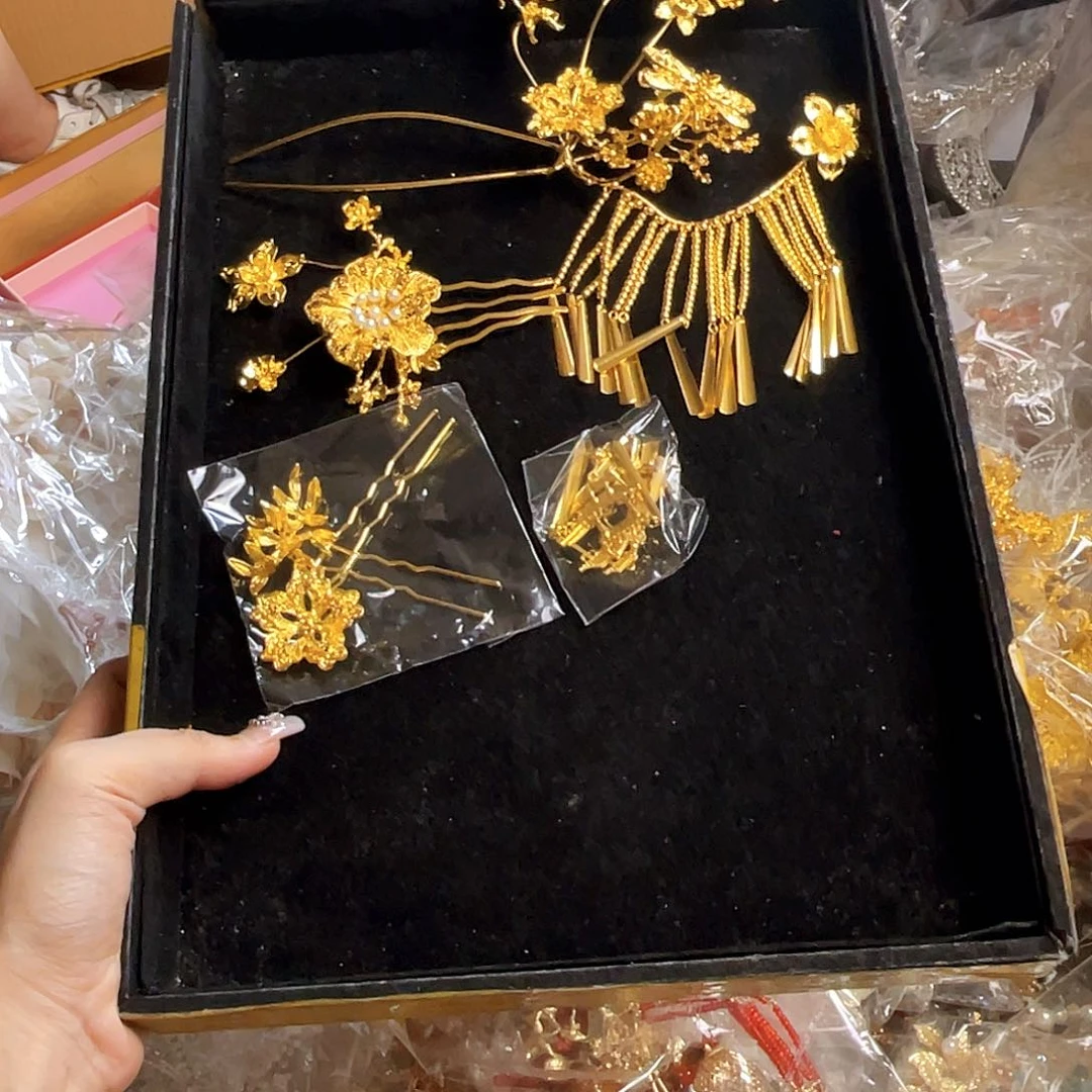 混合材质新娘秀禾头饰不退不换不售后默认微瑕