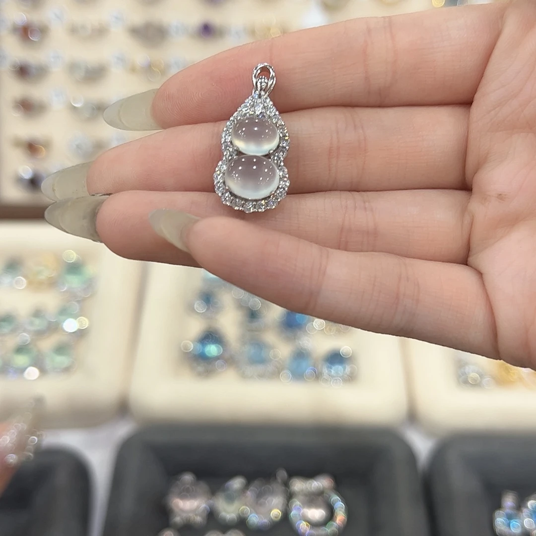 蛇纹石玉戒指项链戒指银S925镶嵌水***?