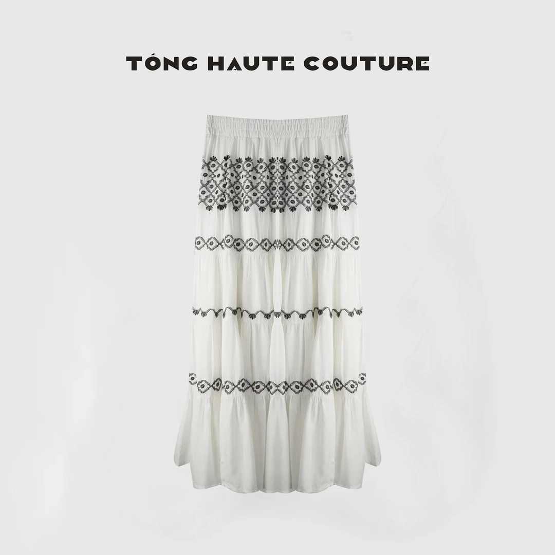 【巴黎的夏】25年春夏款法式刺绣高级感轻奢轻熟度假风半身裙 YQ112