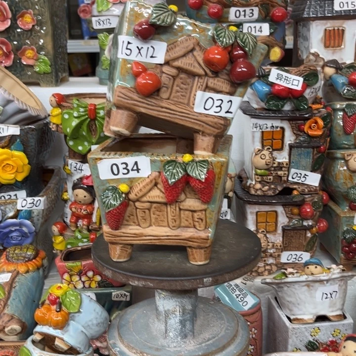 紫砂花盆粗陶材质多肉花盆