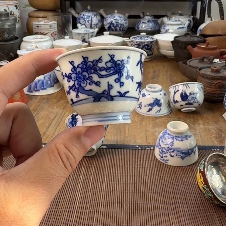 青花瓷器杯子茶具