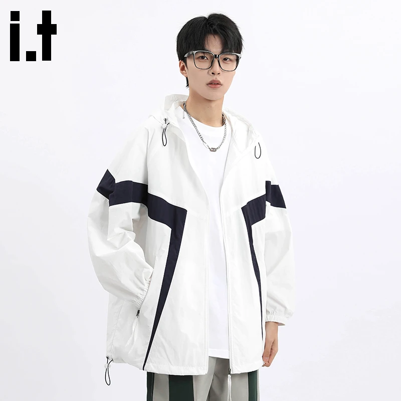 it: CHOCOOLATE冰丝防晒衣男士夏季户外薄款透气防紫外线连帽外套