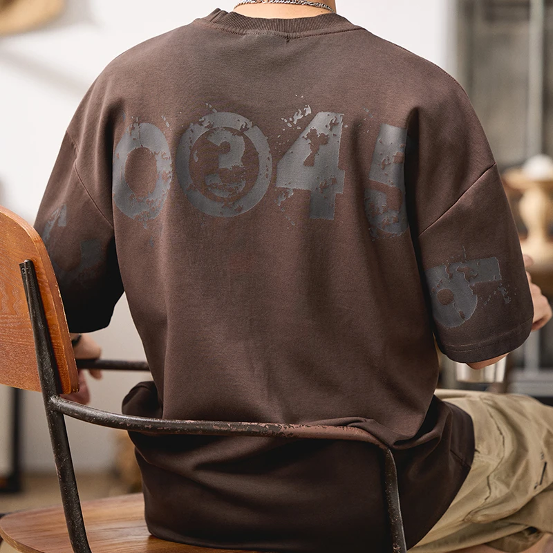 潮掌柜重磅300g纯棉短袖夏季薄款潮流水洗短袖T恤男户外半袖T恤