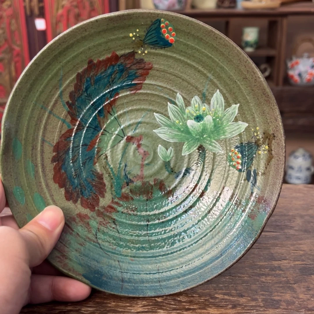 柴烧手工手绘陶瓷