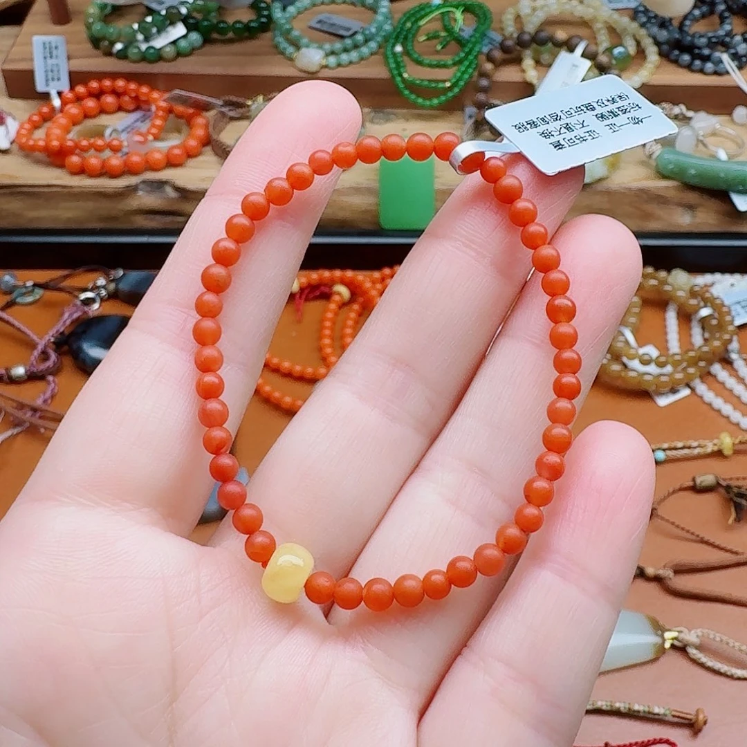 南红玛瑙未镶嵌手链