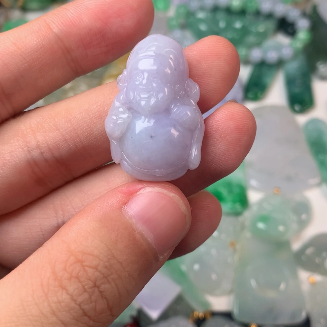翡翠未镶嵌挂件米爷爷