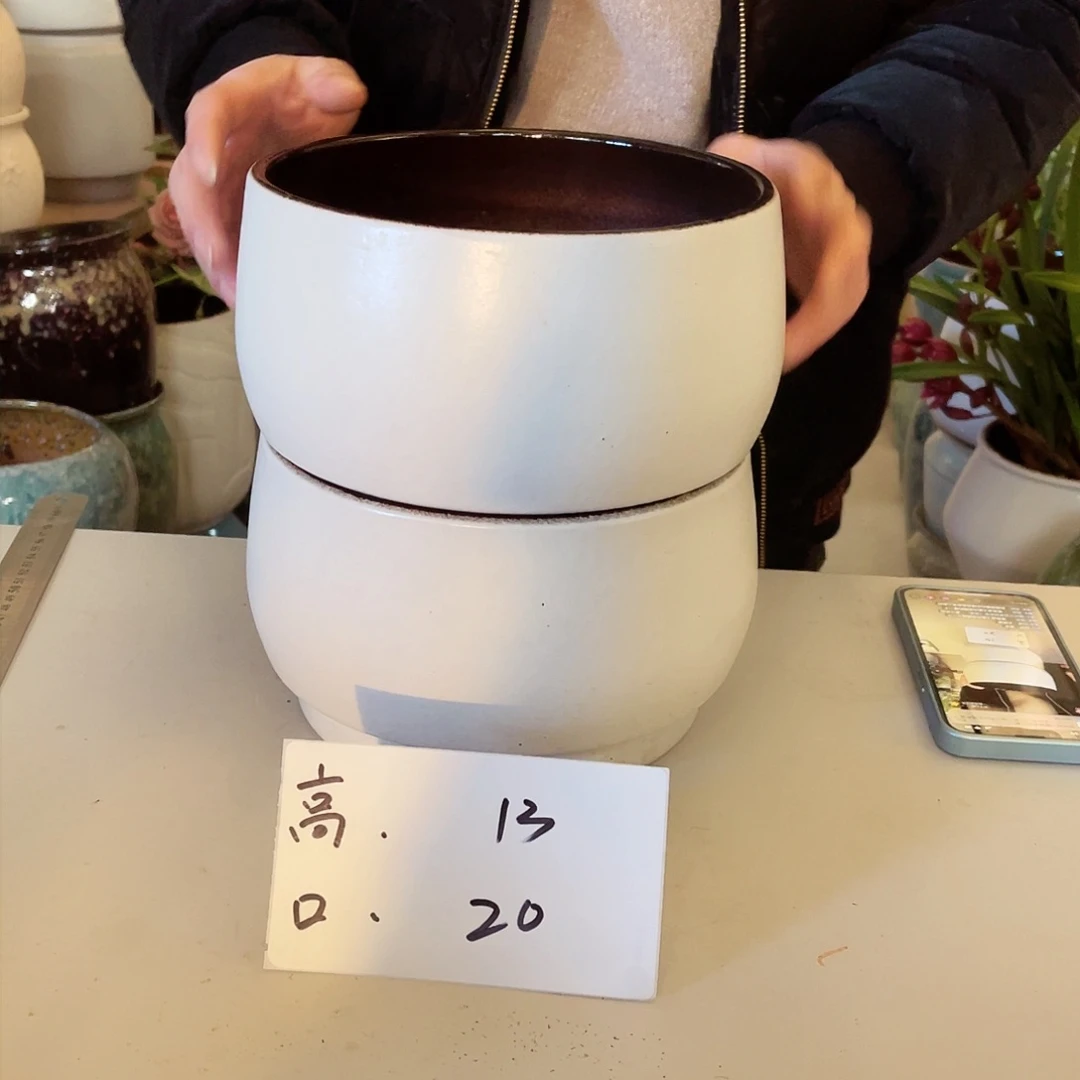 紫砂花盆高度13口径20