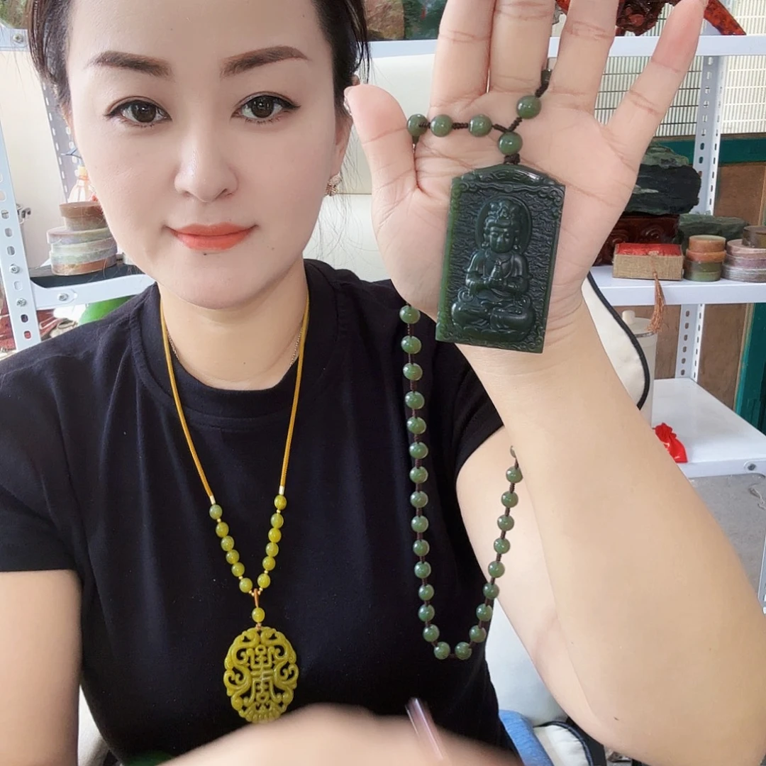 玉天然岫玉手工雕刻