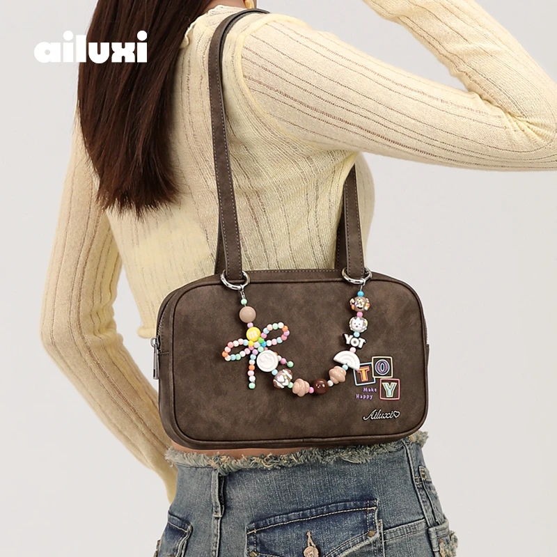 【直播专享】爱路喜小众原创时尚百搭设计师品牌复古通勤单肩包