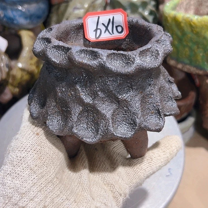 粗陶花盆手工花盆制作