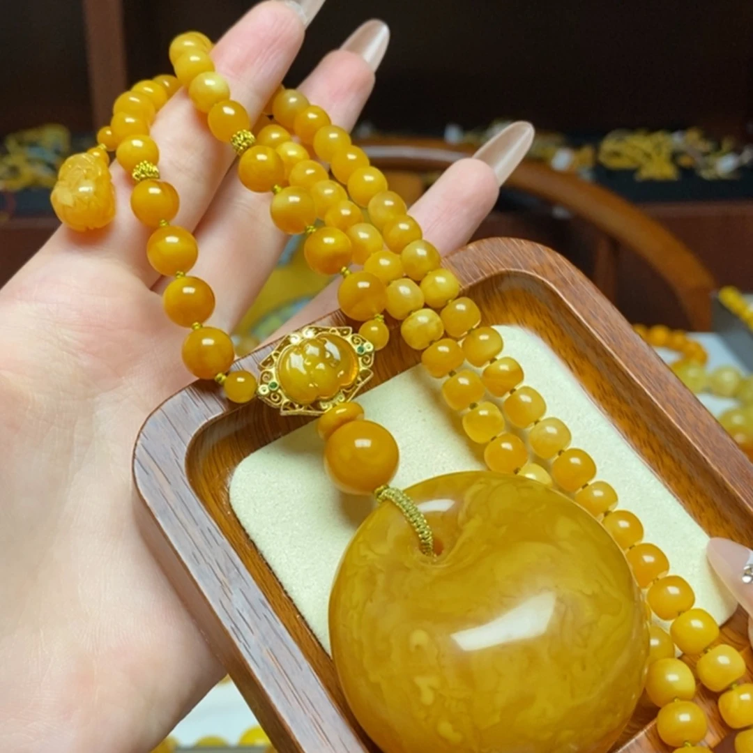 【闪购商品】蜜蜡颈饰未镶嵌项链