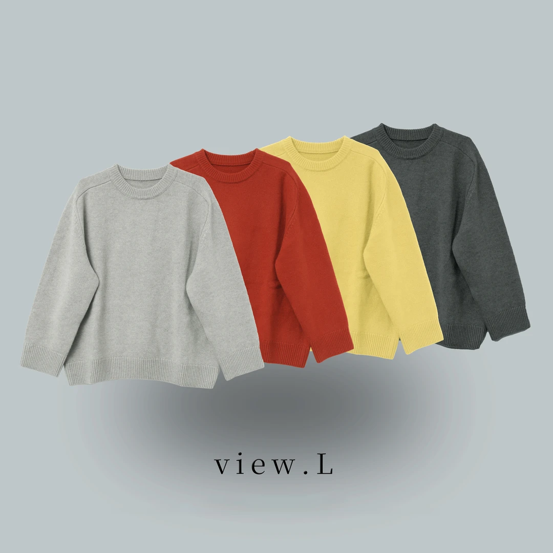 view.l25 时尚潮流奢级质感 极简软儒圆领 女羊毛衫 W2660