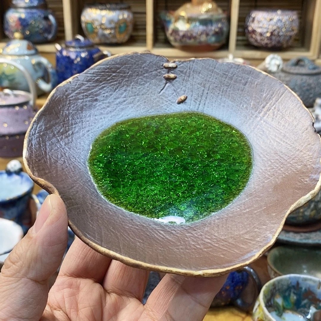 粗陶志野柴烧茶器