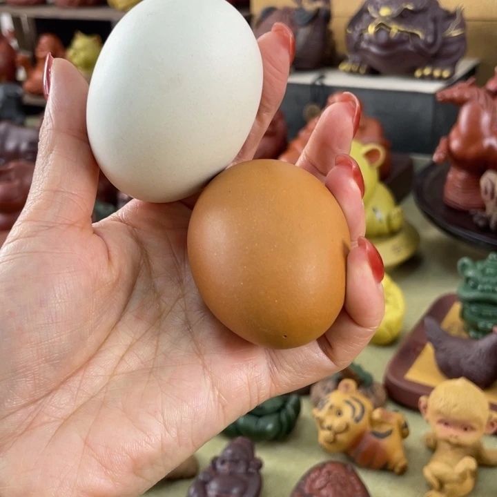 茶宠紫砂紫砂鸡蛋一对