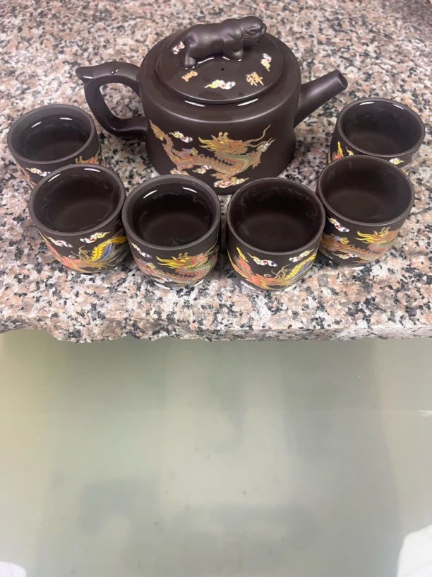 卧虎龙凤一壶六杯变色套装