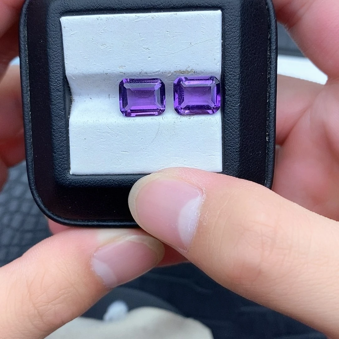 纯天然无优化紫水晶G裸石定制未镶嵌紫晶微**忆