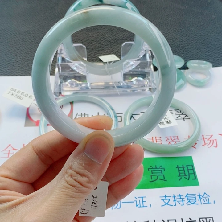 未镶嵌手镯翡翠正圈手镯58-59圈口