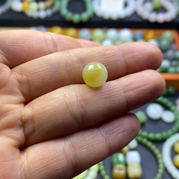 和田玉未镶嵌珠宝半成品糖白卡10