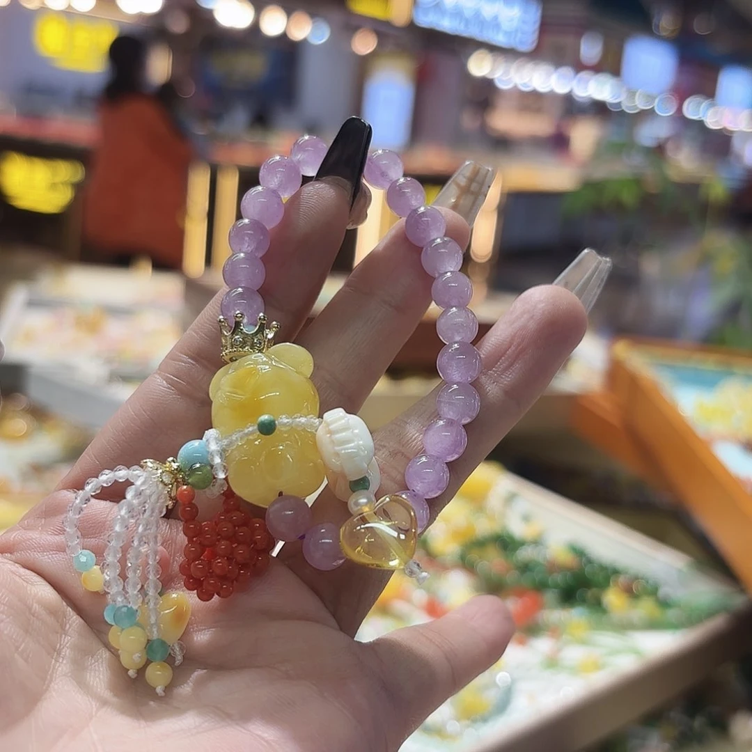琥珀手链未镶嵌小*菡琥珀
