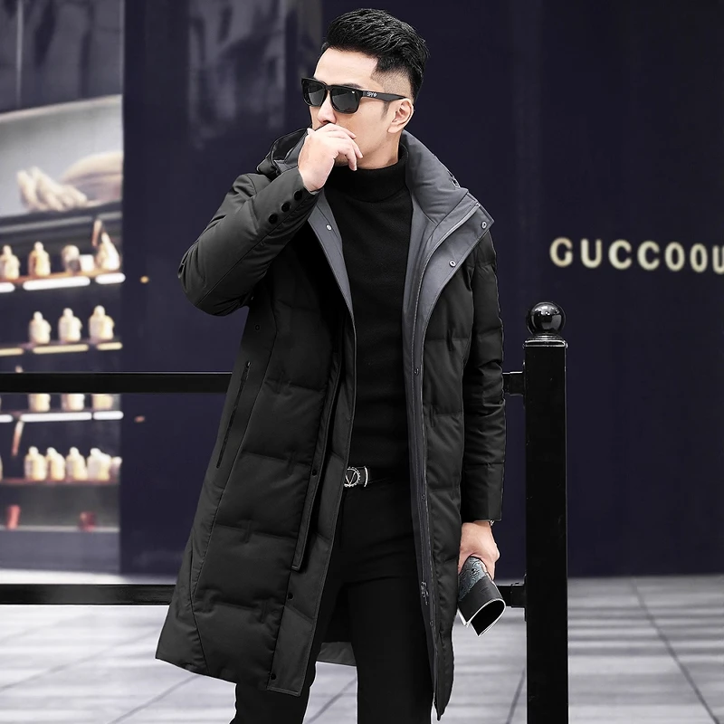 Louis Fordea/路易弗狄冬季羽绒服男款中长款可拆卸加厚防寒保暖