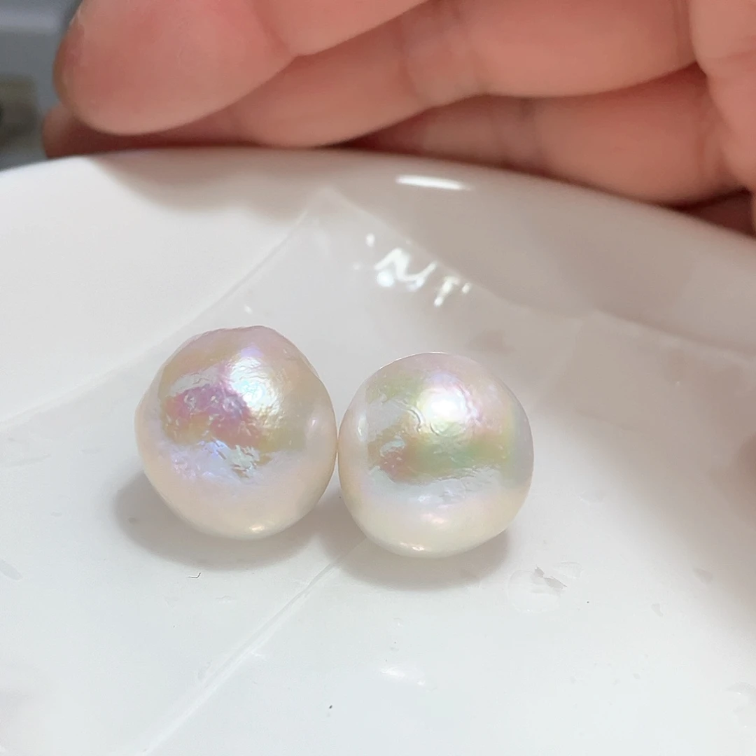 淡水珍珠耳饰银S925镶嵌