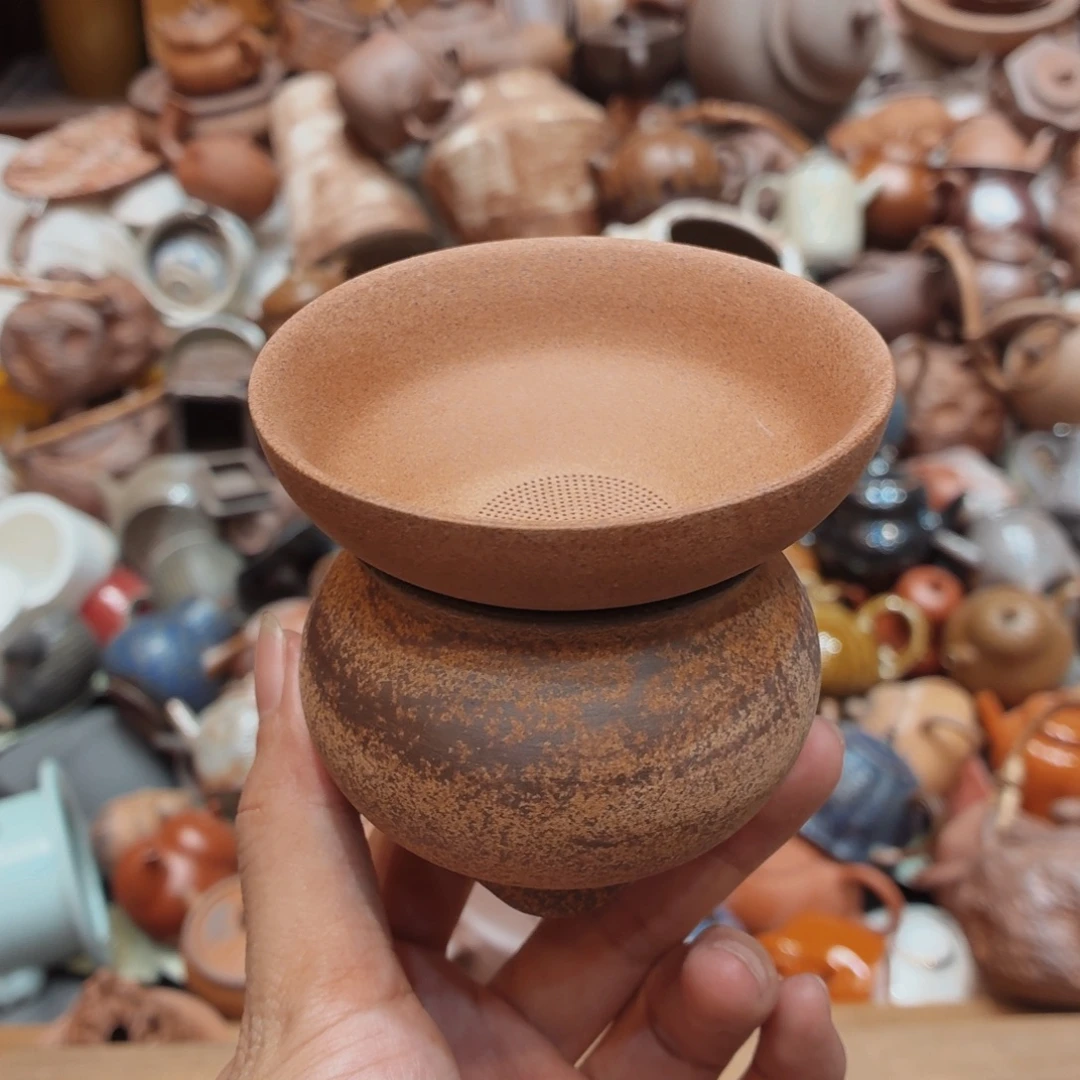 柴烧老岩泥高温茶器皿