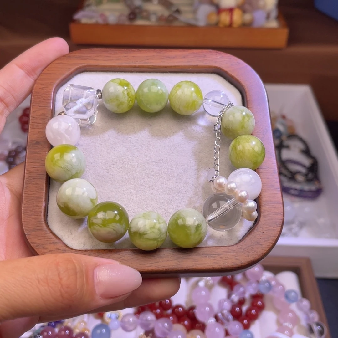 未镶嵌手链水晶63号青提奶盖