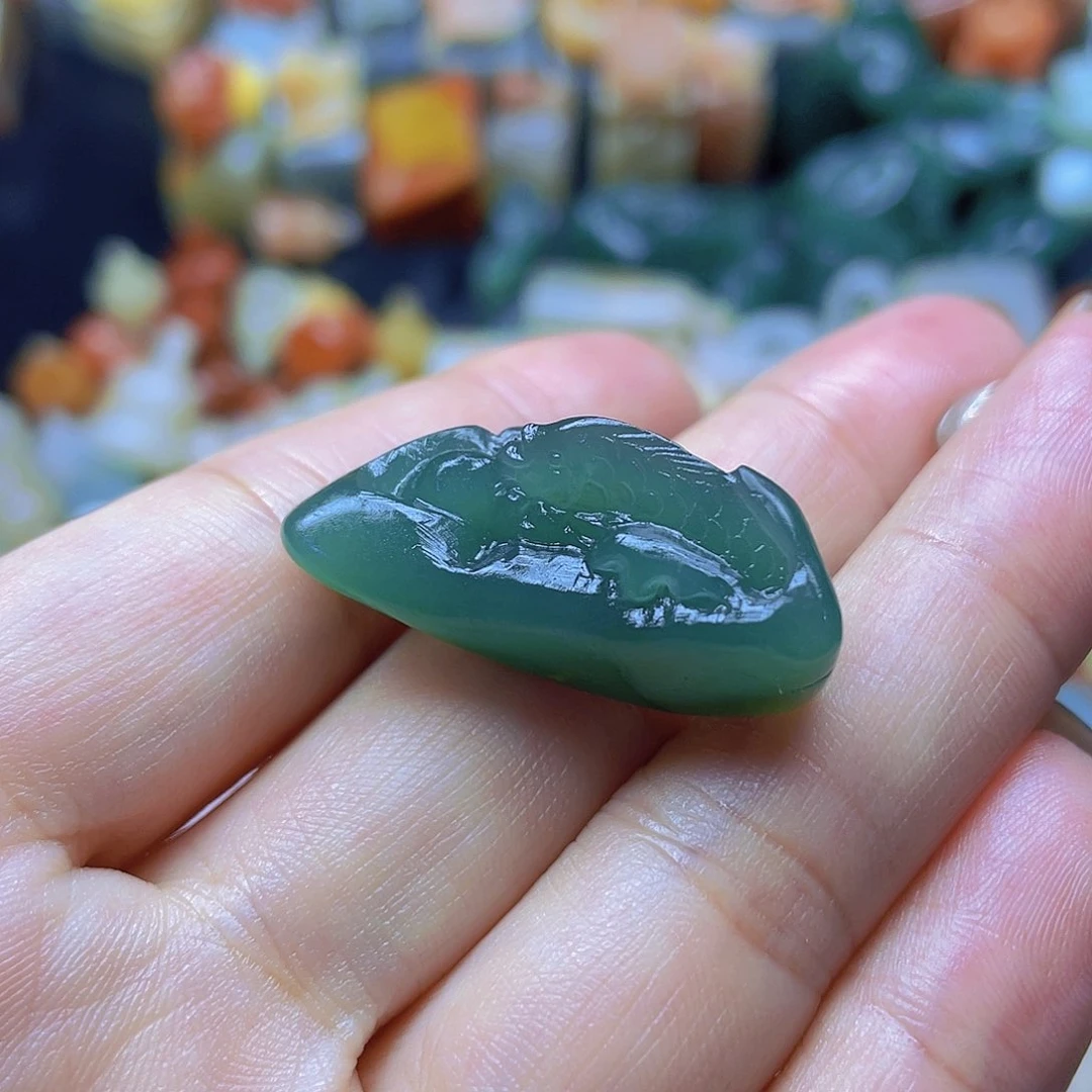 青田石印石年年有余