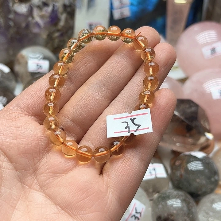 黄晶14.7克水晶手串未镶嵌