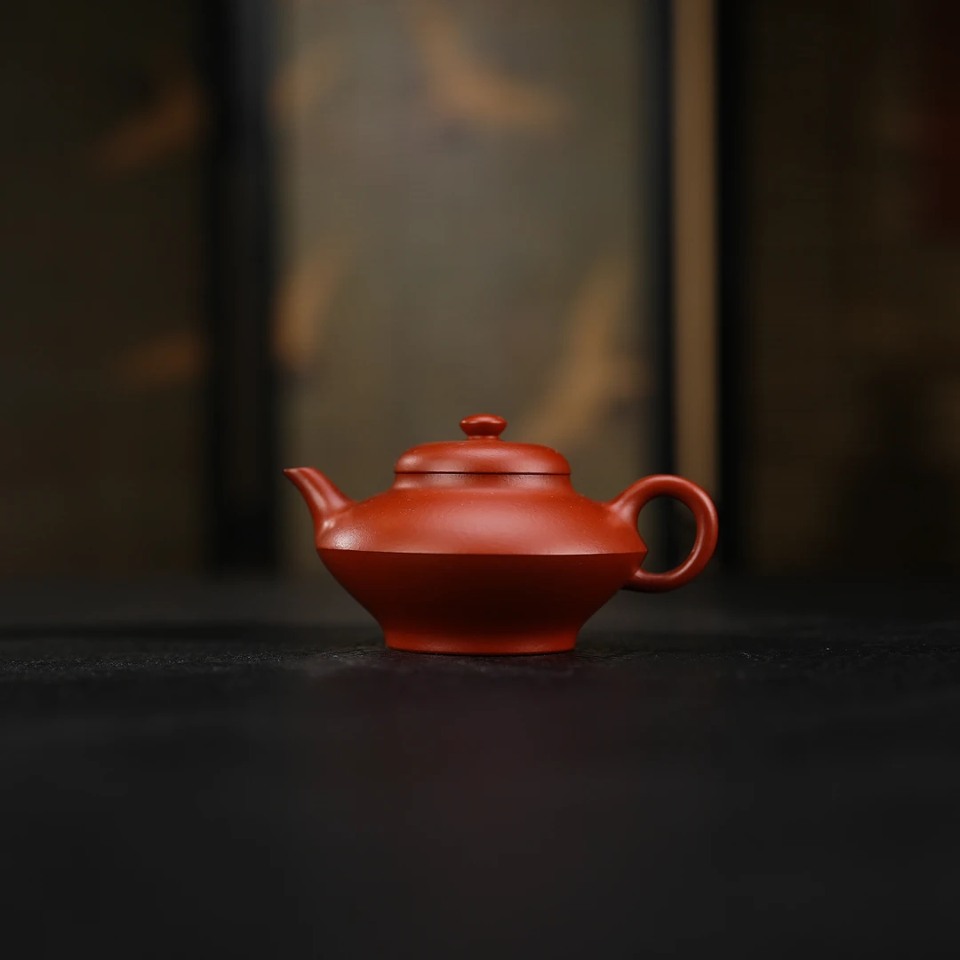 JTT05【范家壶庄】潘颖 合欢【1】 朱泥 105cc 紫砂壶 青墨