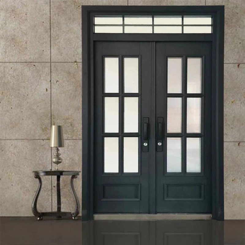 锌合金别墅大门玻璃门进户门农村自建房客厅阳台入户门带纱网通风