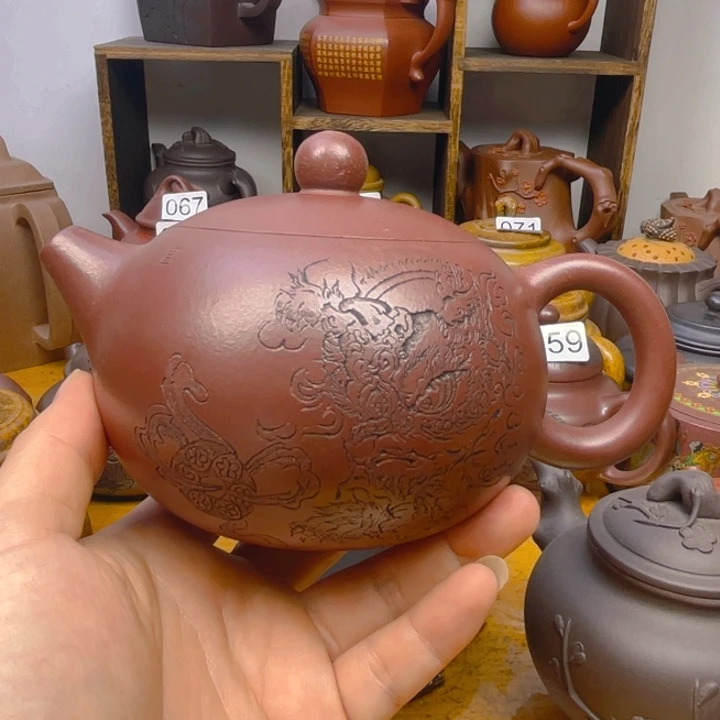 茶壶紫砂紫砂壶紫泥西施400cc正品