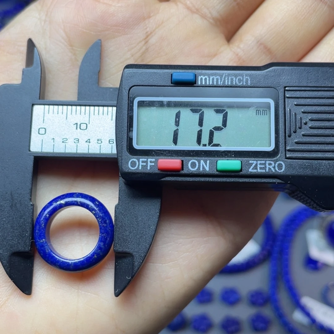 青金石未镶嵌11mm内径指环