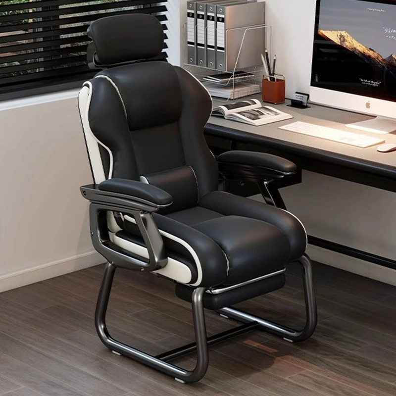 【佛山润世】电脑椅家用舒适久坐书桌办公椅可躺沙发椅休闲弓形椅电