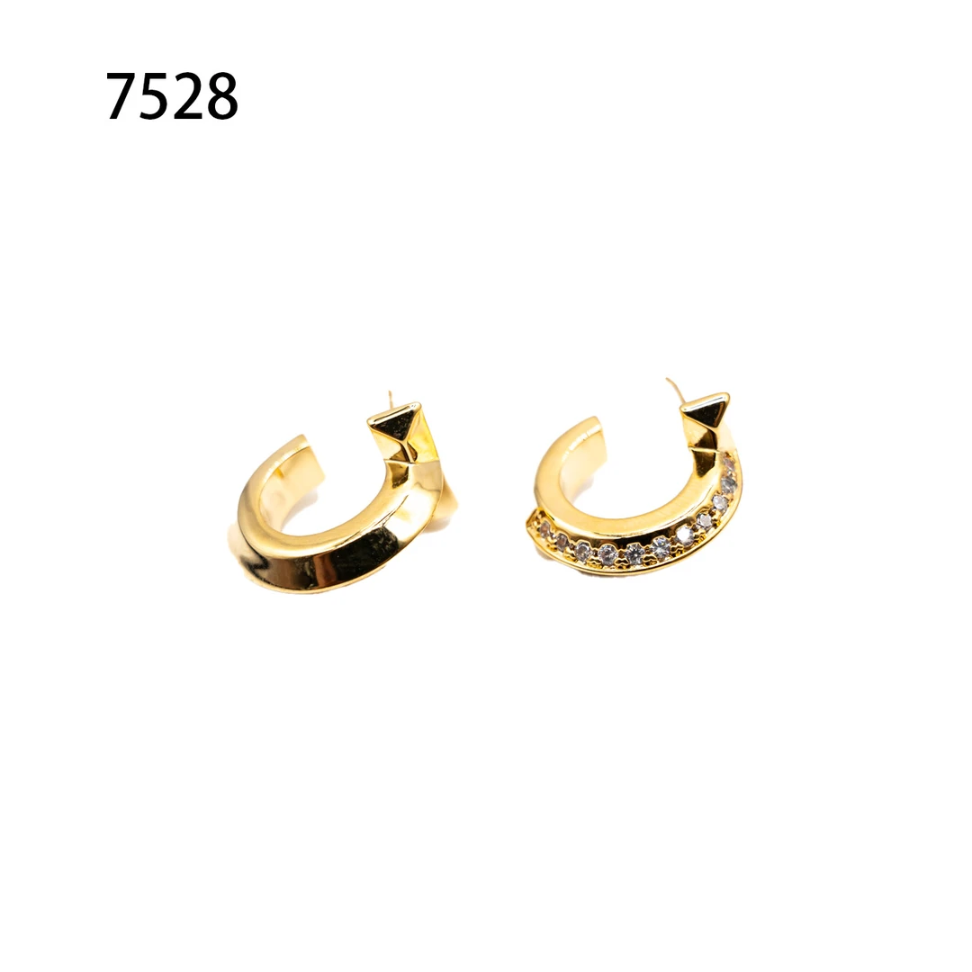 铜合金耳饰 设计师气质耳环小众设计高级感耳环耳饰～7528