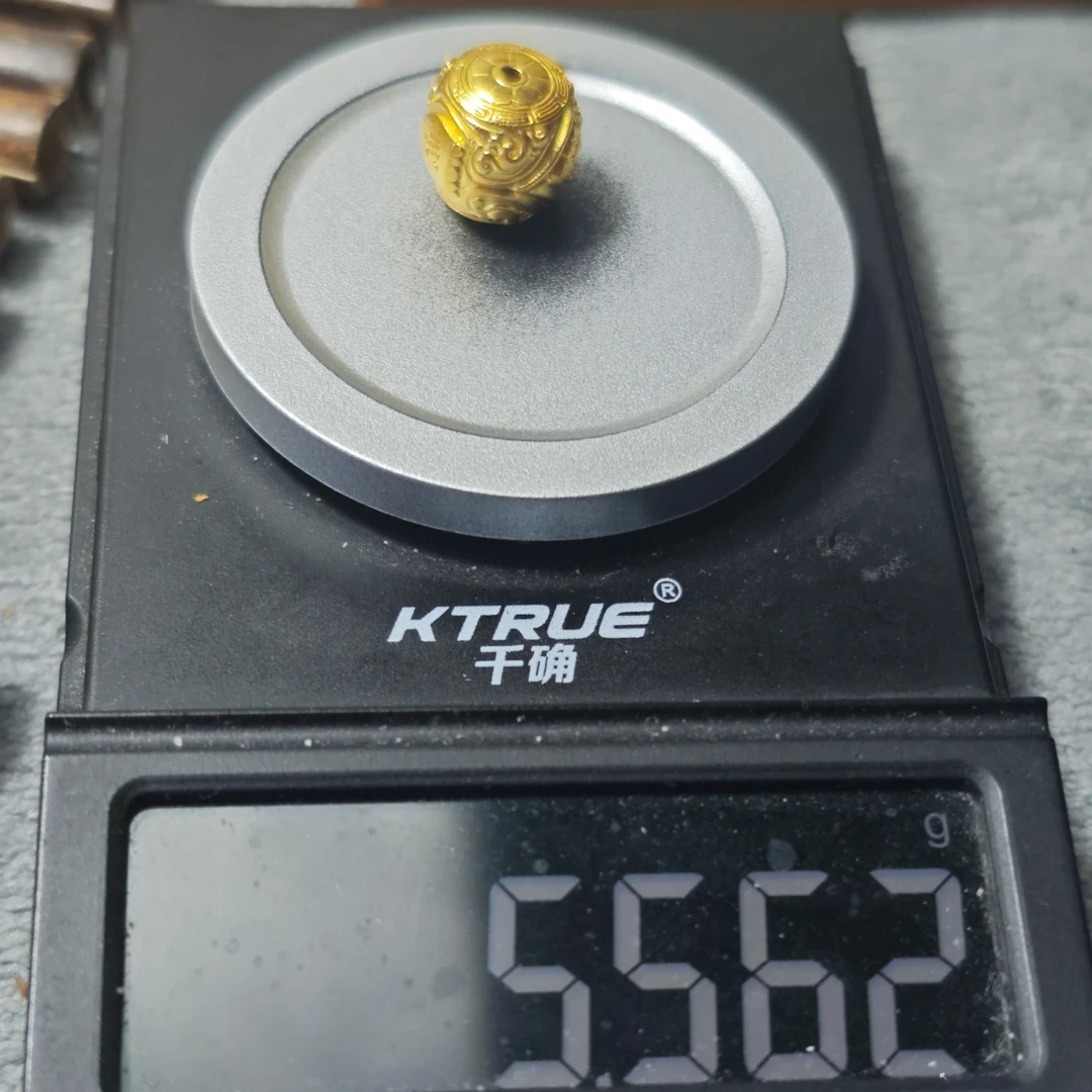 足金999黄财神配珠黄金文玩配饰